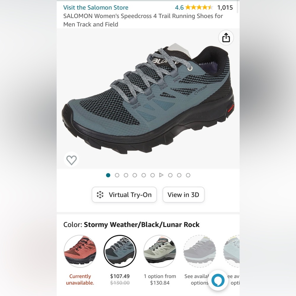 Salomon gore-tex trail running shoes